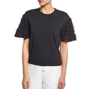 See by Chloe Short Sleeve Fringe Jersey Tea